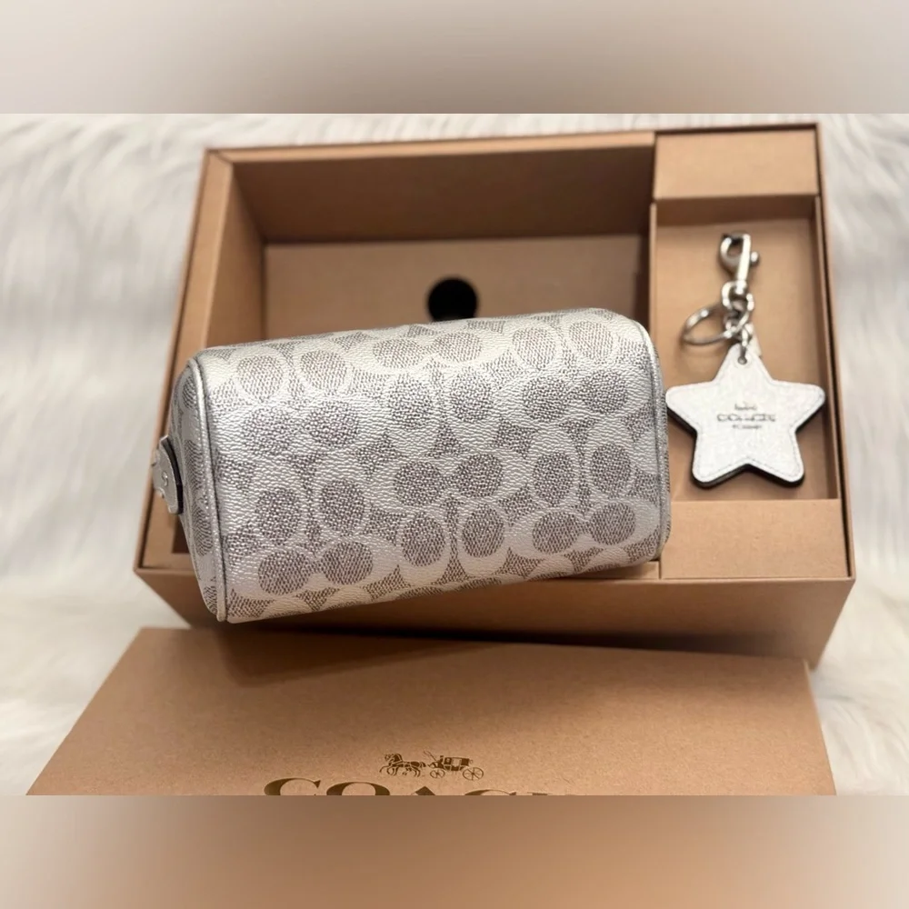 NWT Coach Boxed Mini Rowan Crossbody Bag And Mirror Bag Charm Set CX186 - Picture 10 of 14